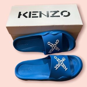 Kenzo Mens Blue Poolside Slides